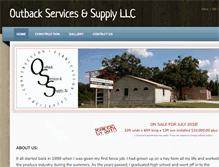 Tablet Screenshot of outbackservicesandsupply.com